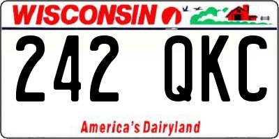 WI license plate 242QKC