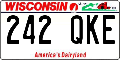 WI license plate 242QKE