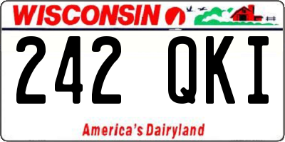WI license plate 242QKI