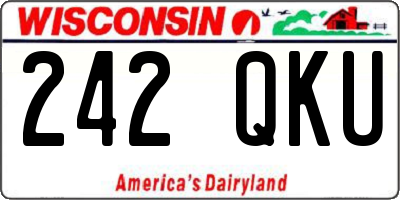 WI license plate 242QKU