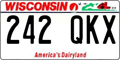 WI license plate 242QKX