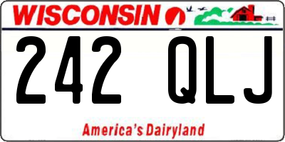 WI license plate 242QLJ