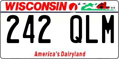 WI license plate 242QLM