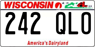 WI license plate 242QLO