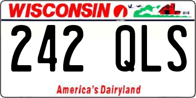WI license plate 242QLS