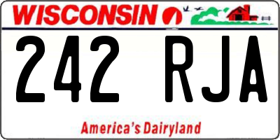 WI license plate 242RJA