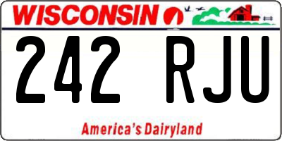 WI license plate 242RJU
