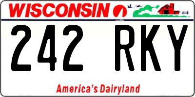WI license plate 242RKY