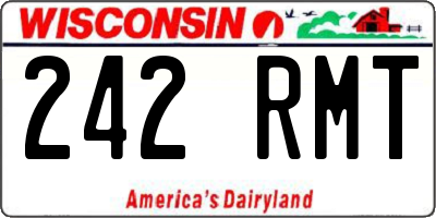 WI license plate 242RMT