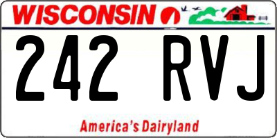 WI license plate 242RVJ