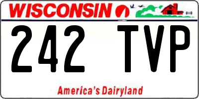 WI license plate 242TVP