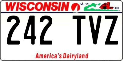 WI license plate 242TVZ