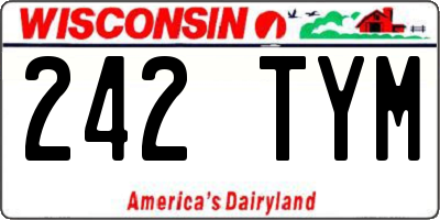 WI license plate 242TYM