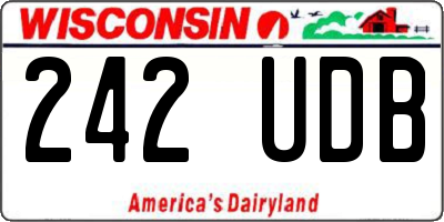 WI license plate 242UDB