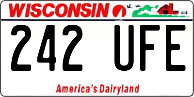 WI license plate 242UFE