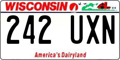 WI license plate 242UXN