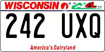 WI license plate 242UXQ