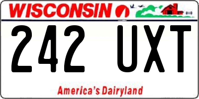 WI license plate 242UXT