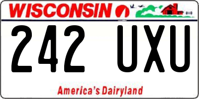 WI license plate 242UXU