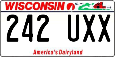 WI license plate 242UXX