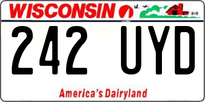 WI license plate 242UYD