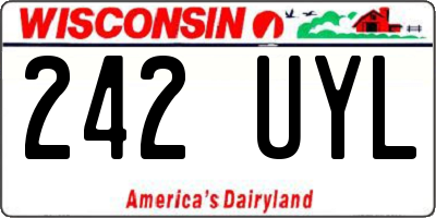 WI license plate 242UYL