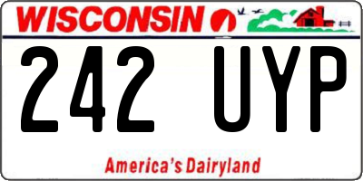 WI license plate 242UYP