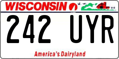 WI license plate 242UYR