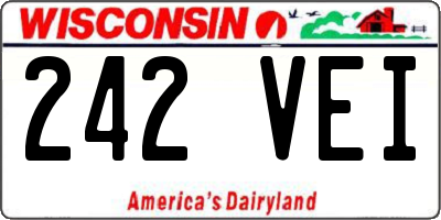 WI license plate 242VEI