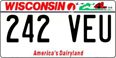 WI license plate 242VEU