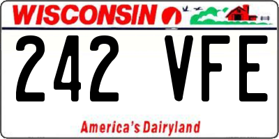 WI license plate 242VFE