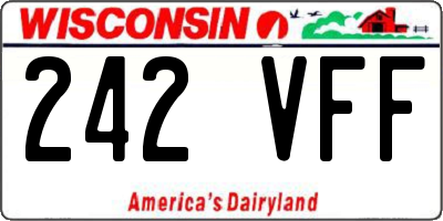 WI license plate 242VFF