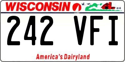 WI license plate 242VFI