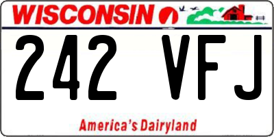 WI license plate 242VFJ