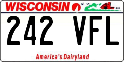 WI license plate 242VFL