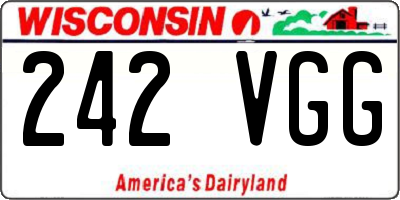 WI license plate 242VGG