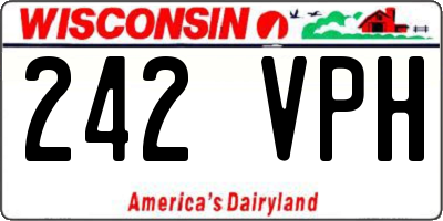WI license plate 242VPH