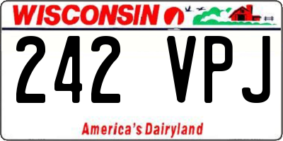 WI license plate 242VPJ