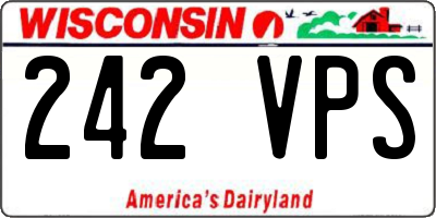 WI license plate 242VPS