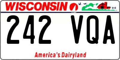 WI license plate 242VQA