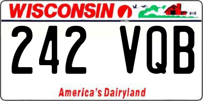 WI license plate 242VQB