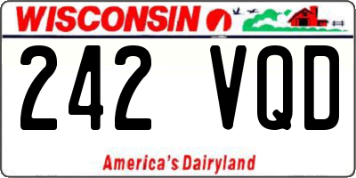 WI license plate 242VQD