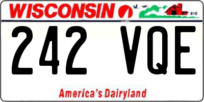 WI license plate 242VQE