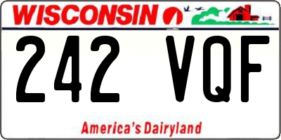 WI license plate 242VQF