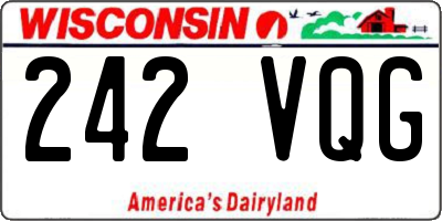 WI license plate 242VQG