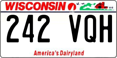 WI license plate 242VQH