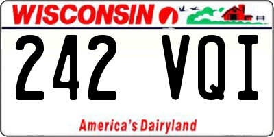 WI license plate 242VQI