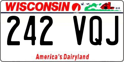 WI license plate 242VQJ