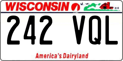 WI license plate 242VQL