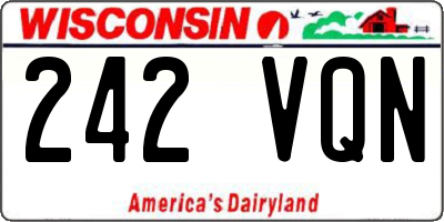 WI license plate 242VQN